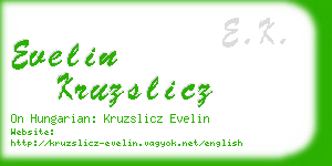 evelin kruzslicz business card